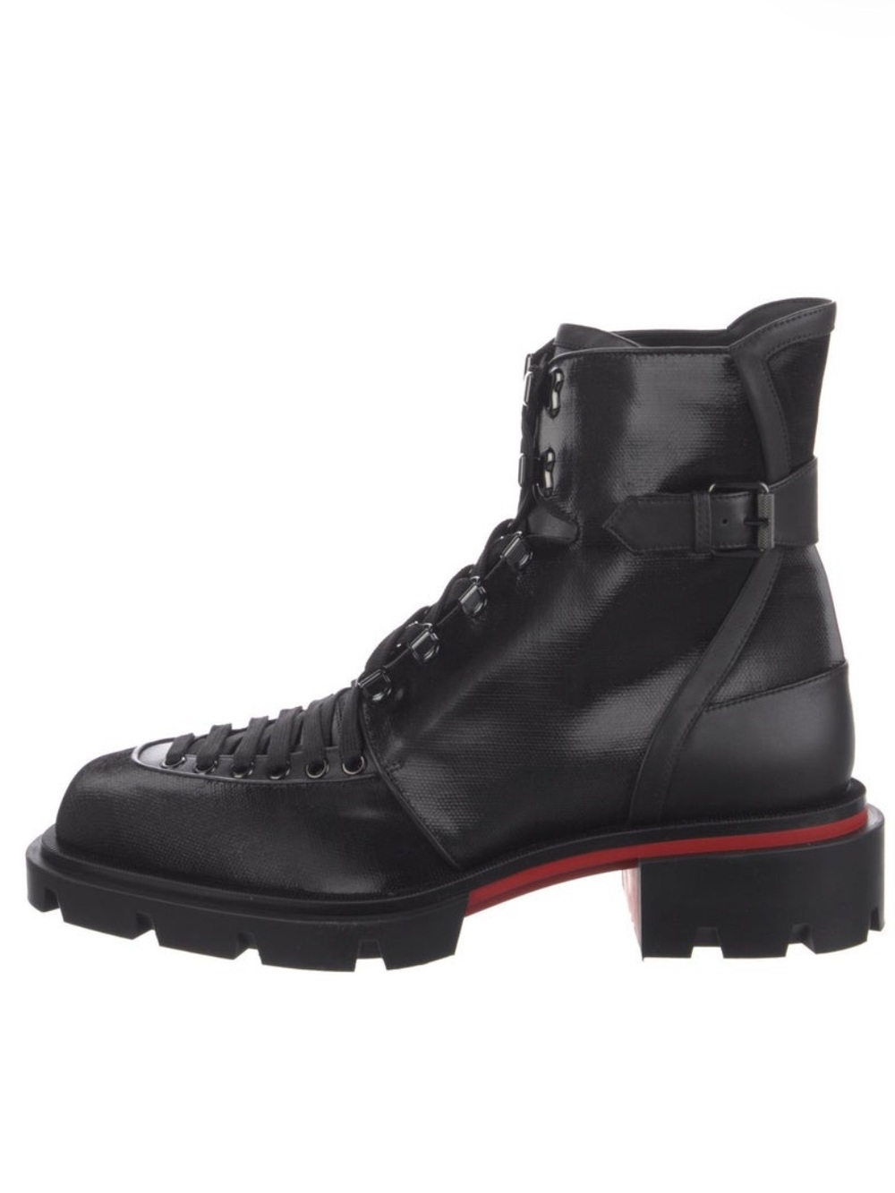 Christian Louboutin Leather Combat Boots